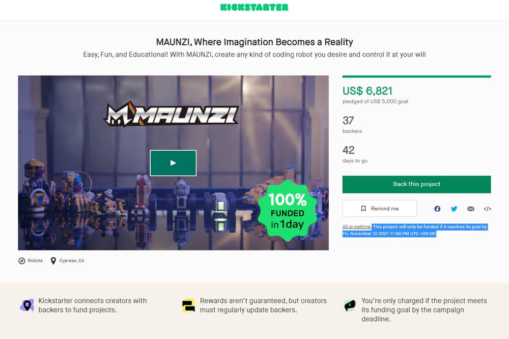 MAUNZI 01 Goldrabbit Kickstart customized modular coding robot MAUNZI!