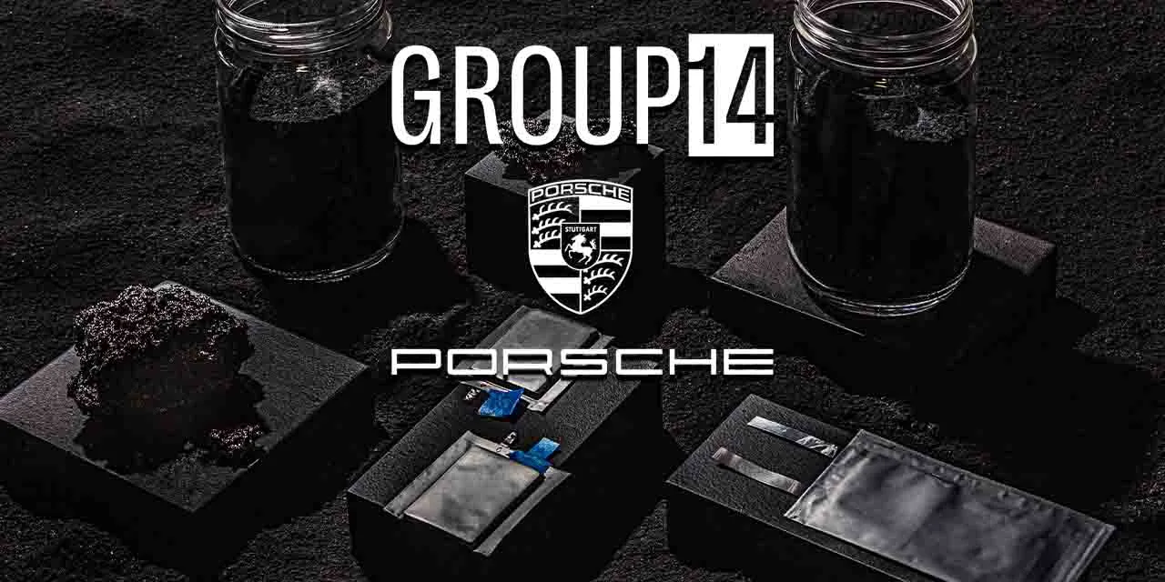 Group14 Porsche Logos Porsche joins $400M bet on lithium-silicon batteries