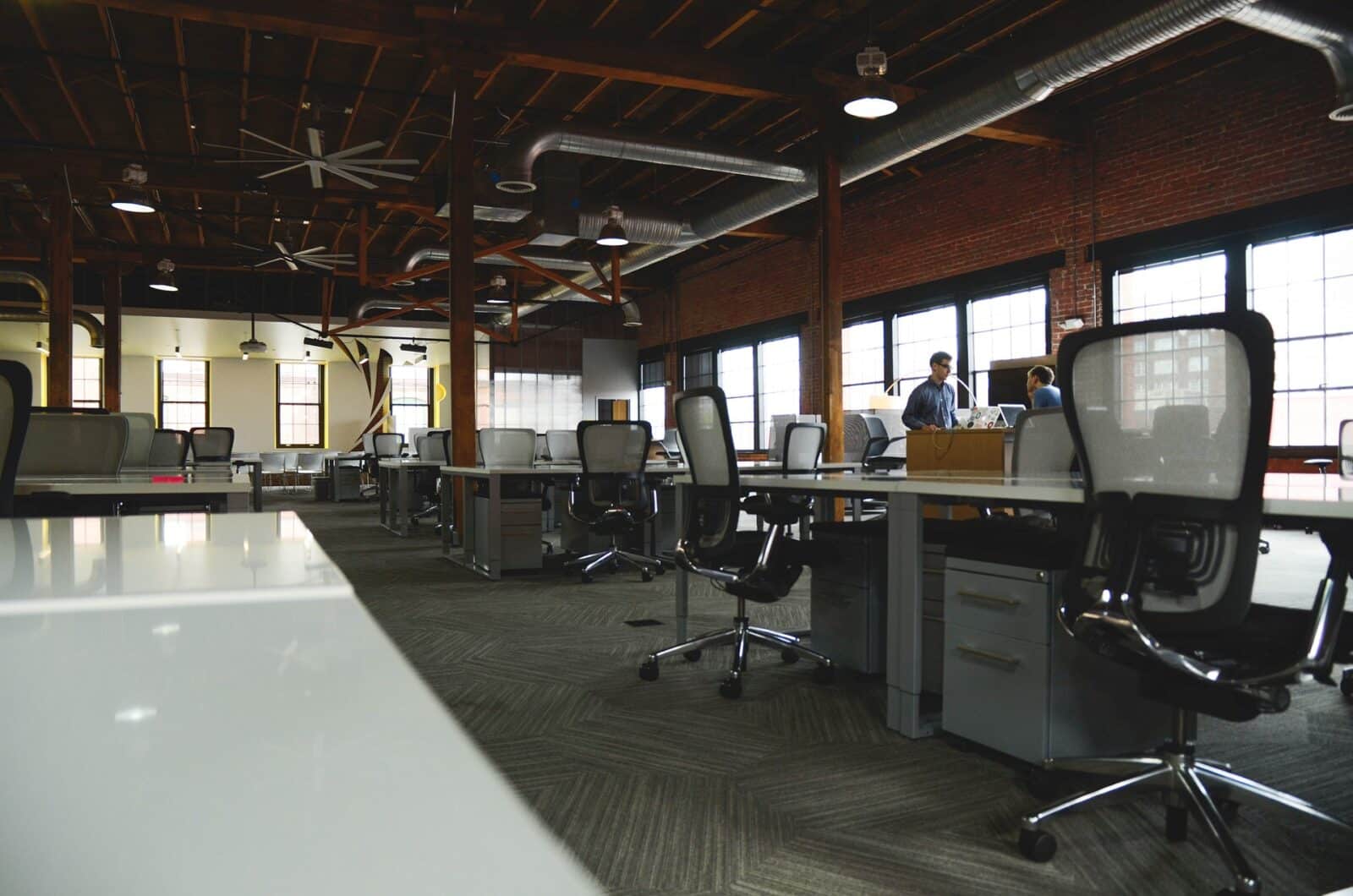 Open office space, symbolizing the benefits of co-working office spaces for startups