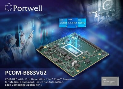 Portwell's new PCOM-B883VG2 module, powered by 13th Gen Intel Core processors, brings high-performance computing to IoT edge environments.