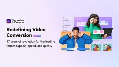 Discover the power of UniConverter V15 - the ultimate video conversion solution, offering speed, quality, and versatility.