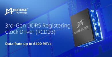 Experience lightning-fast DDR5 performance with Montage's RCD03 chip, delivering dramatic improvements for data-intensive applications.