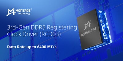 Experience lightning-fast DDR5 performance with Montage's RCD03 chip, delivering dramatic improvements for data-intensive applications.