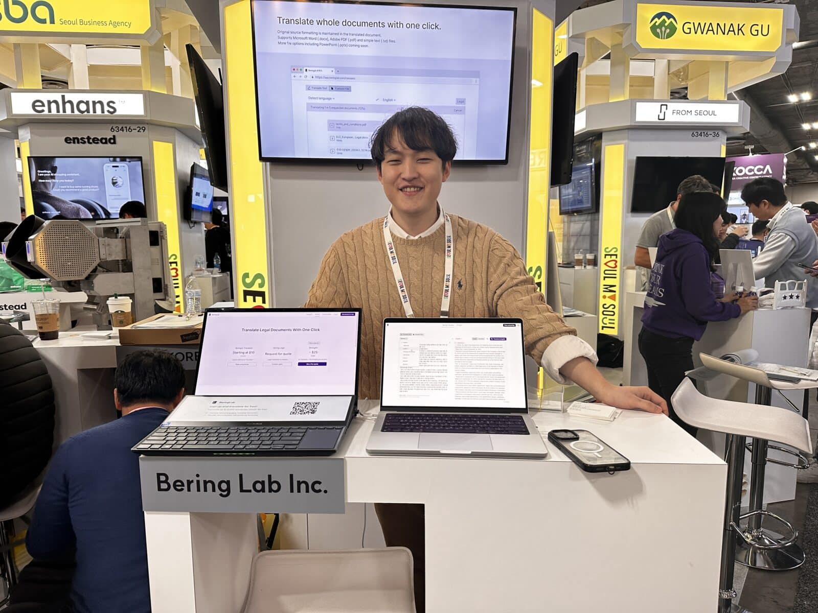 Interview CES 2024 Bering Lab Inc IMG 5376 1 Redefining legal linguistics: How Bering lab's AI is shaping the future of secure translation - CES 2024 Seoul Pavilion