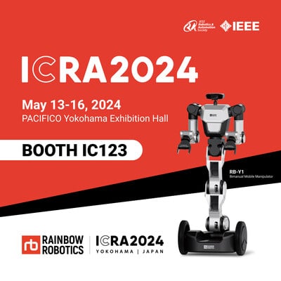 Discover Rainbow Robotics' RB-Y1 showcase and pre-order offer at ICRA 2024.