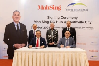 Mah Sing Group partners with Bridge Data Centres to launch Mah Sing DC Hub@Southville City, enhancing Malaysia's tech infrastructure.