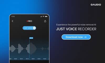 Discover how Gaudio Lab's 'Just Voice Recorder' redefines audio recording technology with AI noise cancellation.