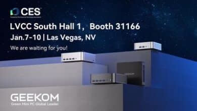 Discover GEEKOM's innovative mini PCs at CES 2025 in Las Vegas.