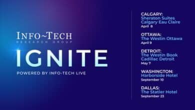 Info-Tech announces IGNITE 2025, a series of regional IT events.