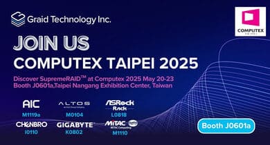 Graid Technology debuts advanced GPU-powered storage solutions at COMPUTEX 2025.
