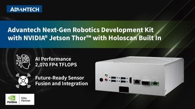 Advantech debuts a powerful robotics kit with NVIDIA Jetson Thor and Holoscan support.