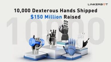 Linkerbot ships 10,000 dexterous hands and secures $150M, leading robotics innovation.