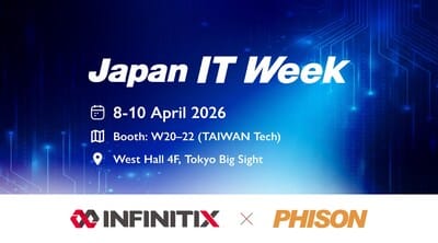 INFINITIX and Phison debut efficient AI infrastructure at Japan IT Week 2026.