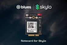Blues Notecard for Skylo offers IoT devices seamless satellite, cellular, and WiFi connectivity.