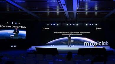 BemiGo launches end-to-end autonomous delivery robots at a major Silicon Valley event.