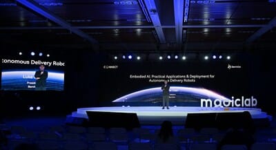 BemiGo launches end-to-end autonomous delivery robots at a major Silicon Valley event.