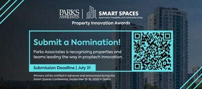 Parks Associates highlights property tech advances at Smart Spaces and innovation awards.