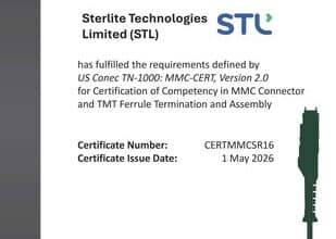 STL Scores US Conec Certification, Boosting AI Data Centers 2 STL gains US Conec certification to deliver high-density MMC solutions for AI data centers.