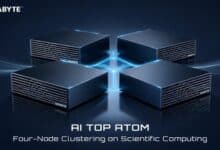 GIGABYTE AI TOP ATOM boosts local AI and scientific computing with four-node clustering.