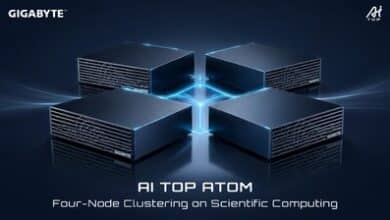 GIGABYTE AI TOP ATOM Unlocks Powerful Scientific Computing Clusters 1 GIGABYTE AI TOP ATOM boosts local AI and scientific computing with four-node clustering.